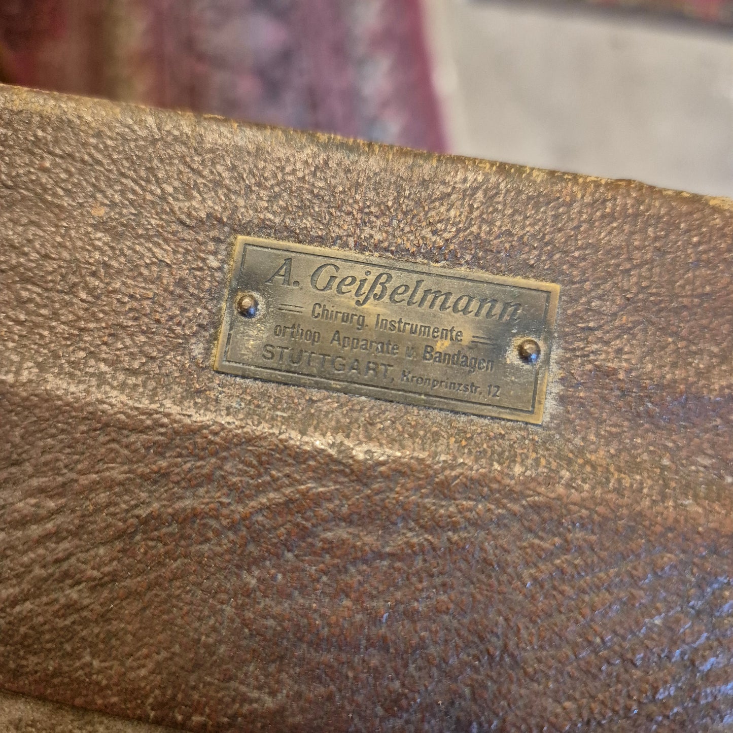 Antiker Chirurg Koffer von 1912 von Albert Geisselmann Chirurg / Orthopädie Rarität!