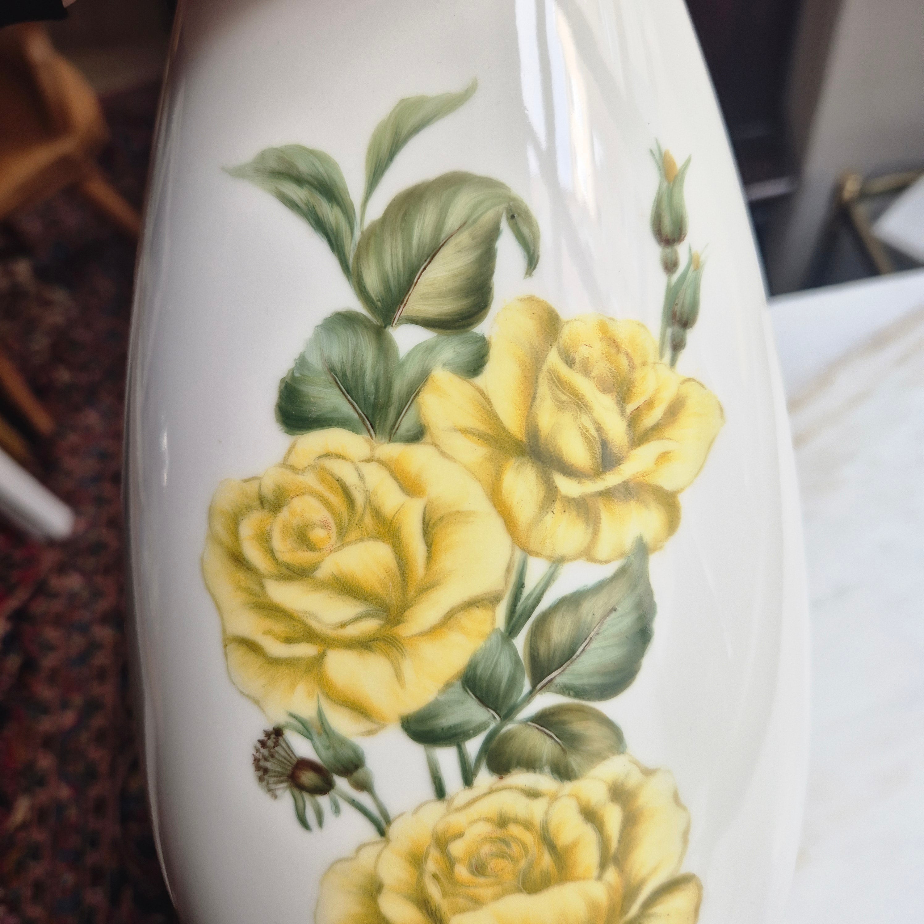 Handbemalte Porzellan Vase von Thomas Vintage Germany 40er Jahre