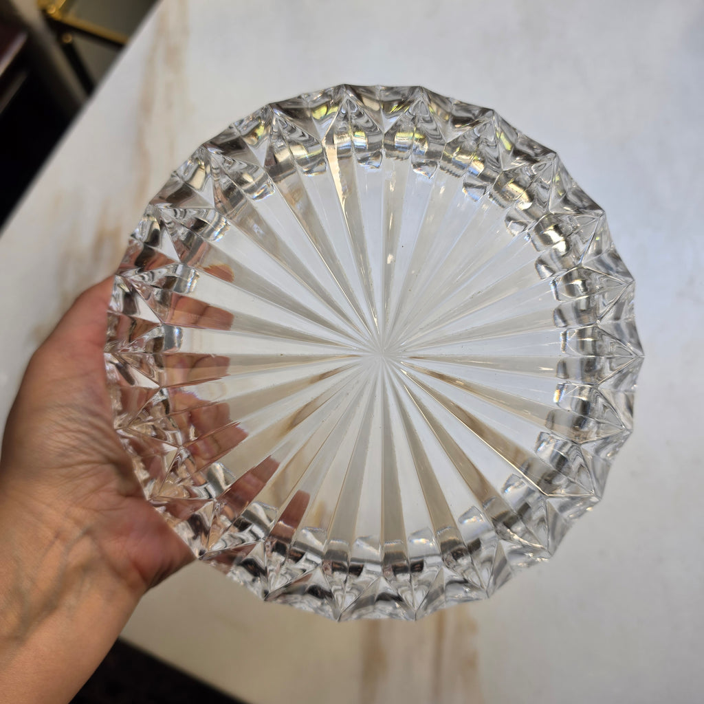 Vintage Glasschale in Kristalloptik für Obst oder Nascherein