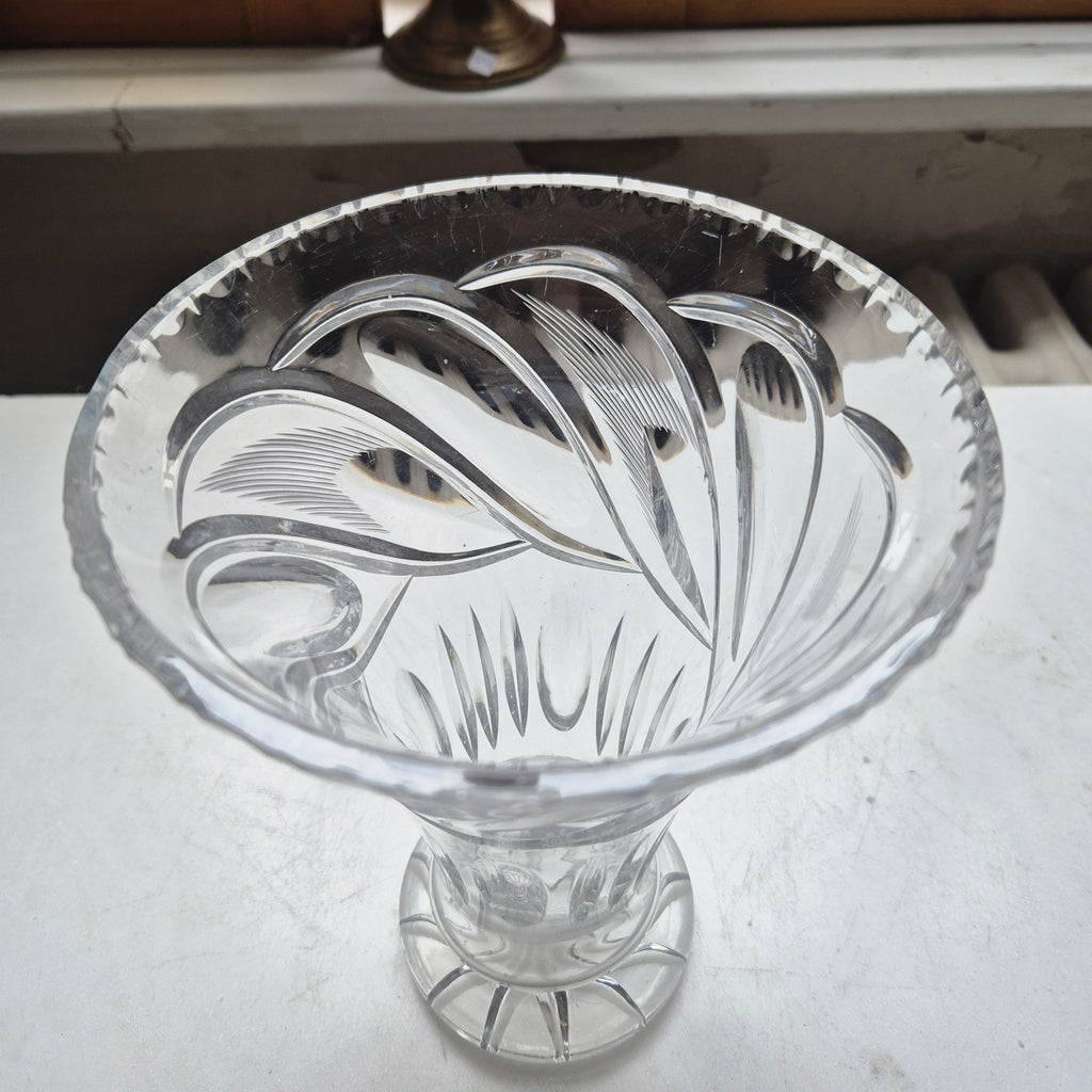 Wunderschöne Vintage Kristall Vase Groß (2x minimale Abplatzer)