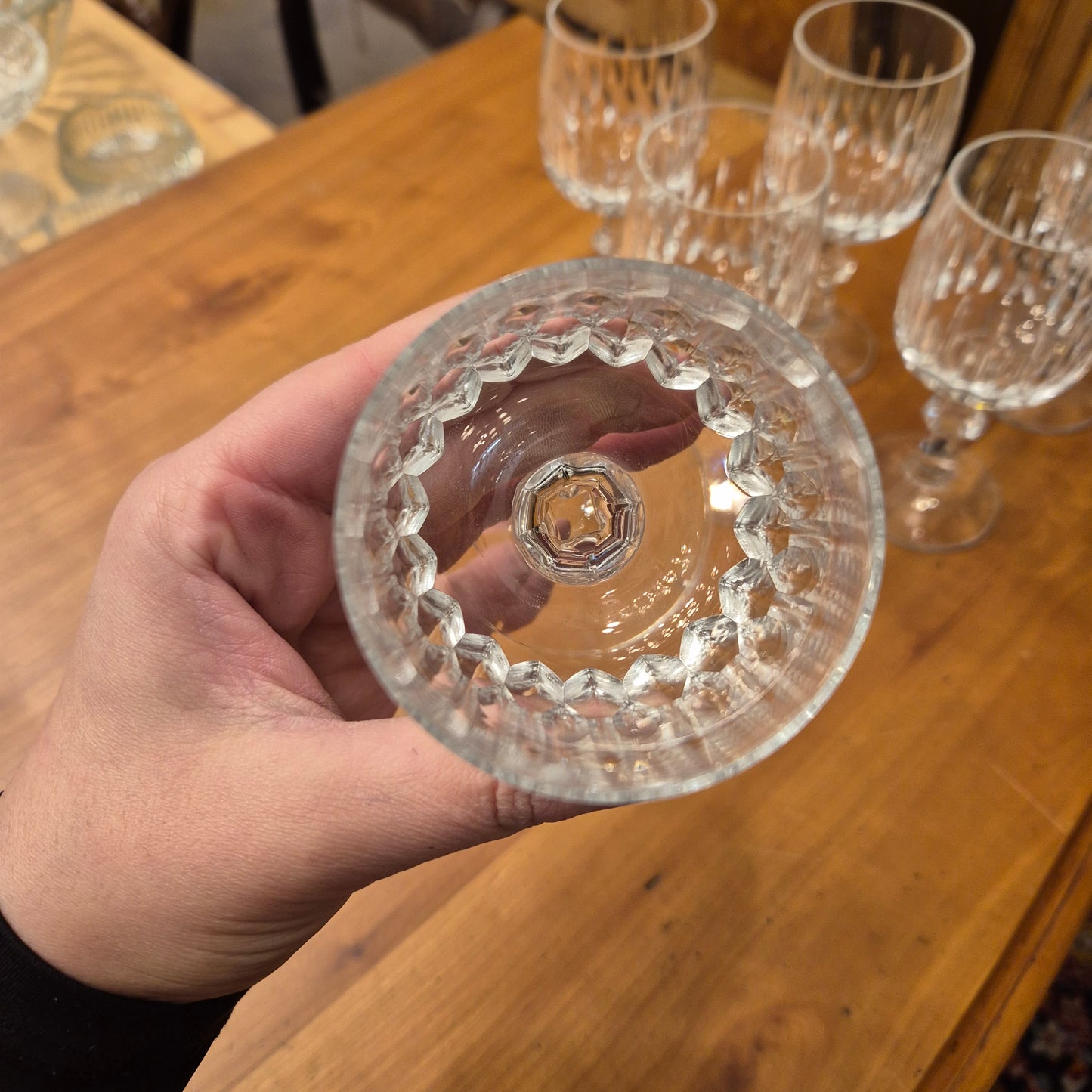 6x Vintage Kristall Weingläser Stilgläser