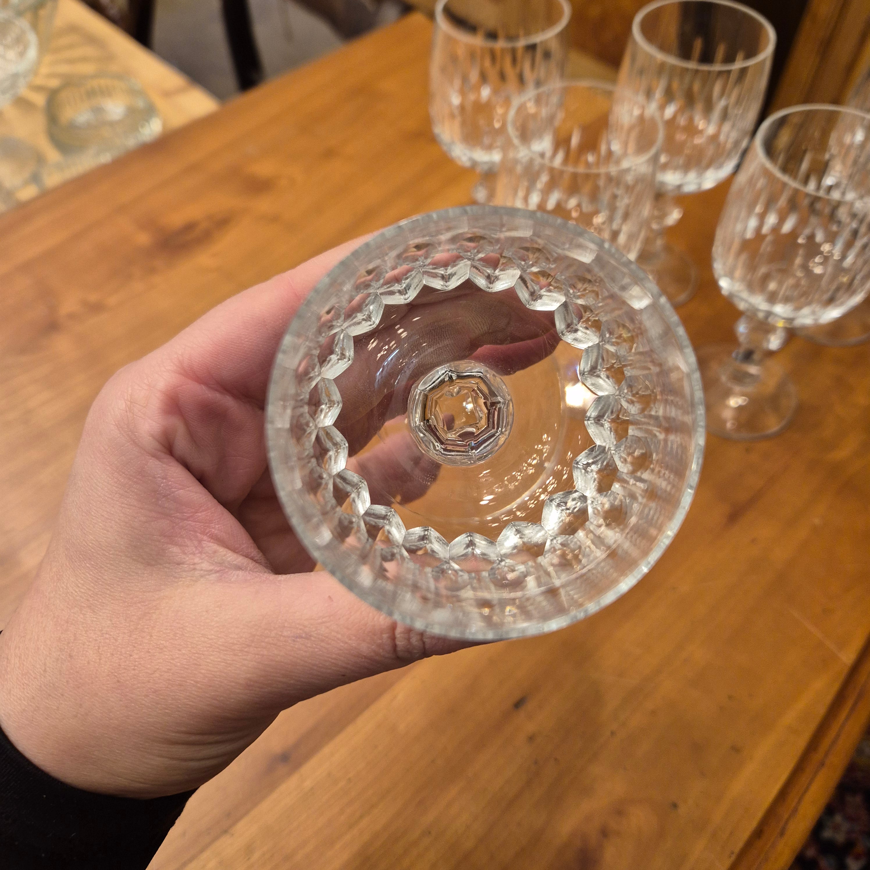 6x Vintage Kristall Weingläser Stilgläser