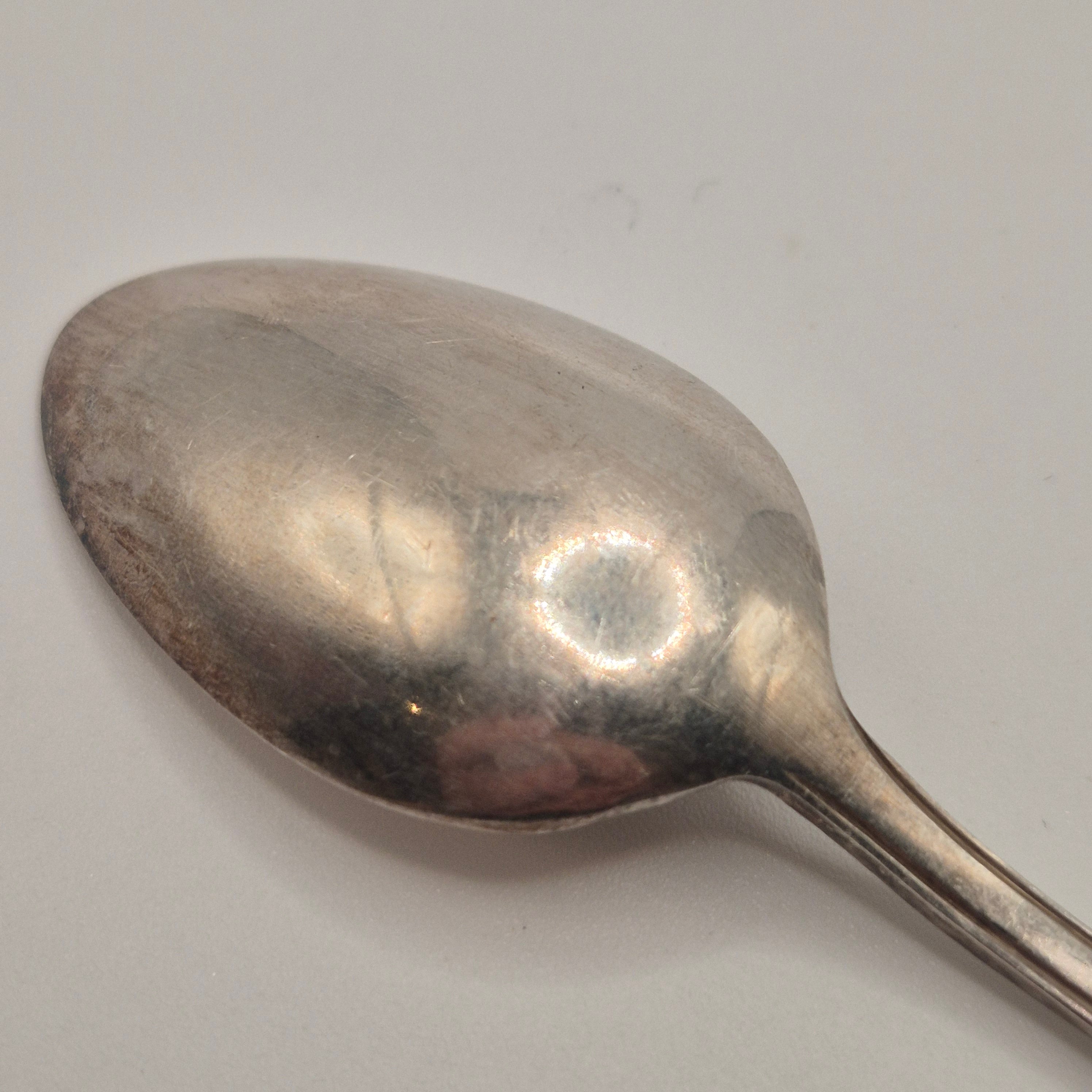 Antiker Silberlöffel Teelöffel mit Monogramm Name "Ute" 800er