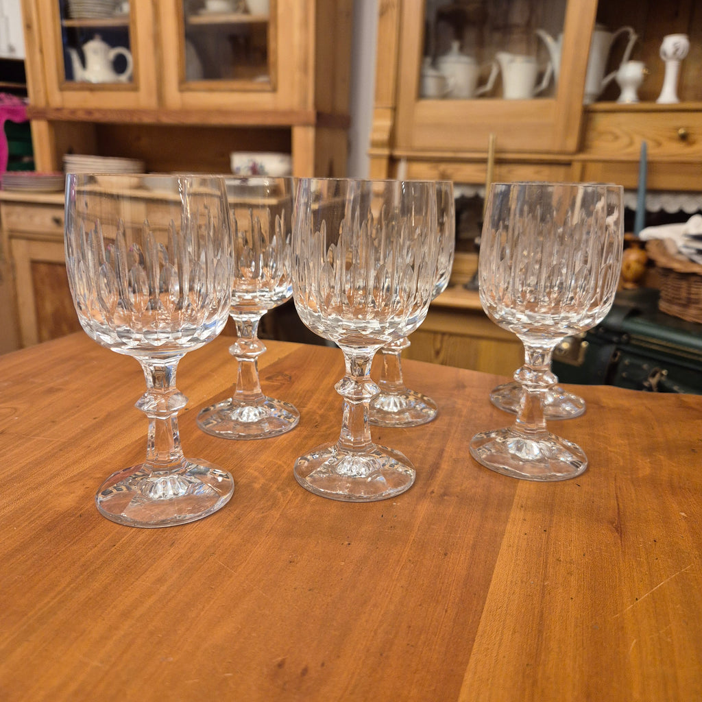 6x Vintage Kristall Weingläser Stilgläser