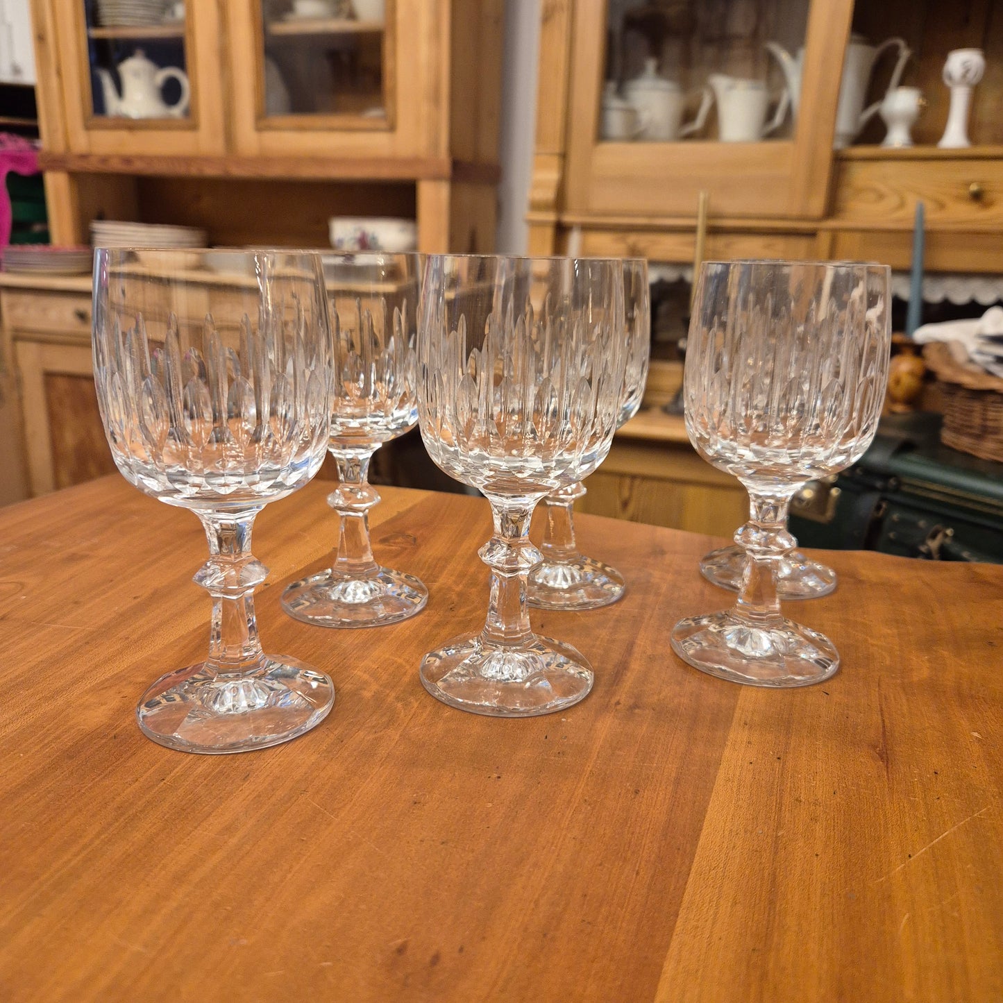 6x Vintage Kristall Weingläser Stilgläser
