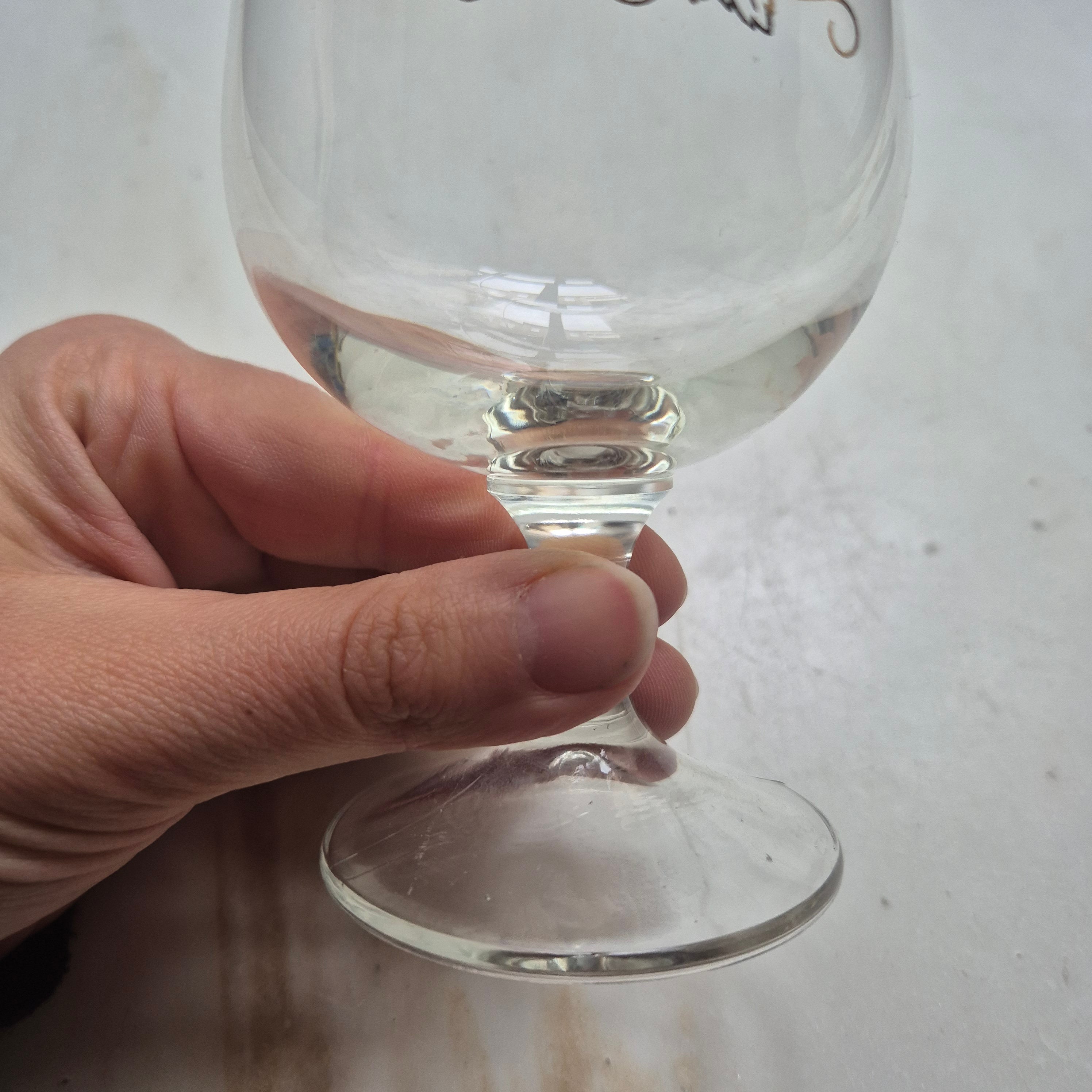 "Das Leben ist Sonnenschein, ist Trinken und Fröhlichsein." Trinkglas - Weinglas - Vintage