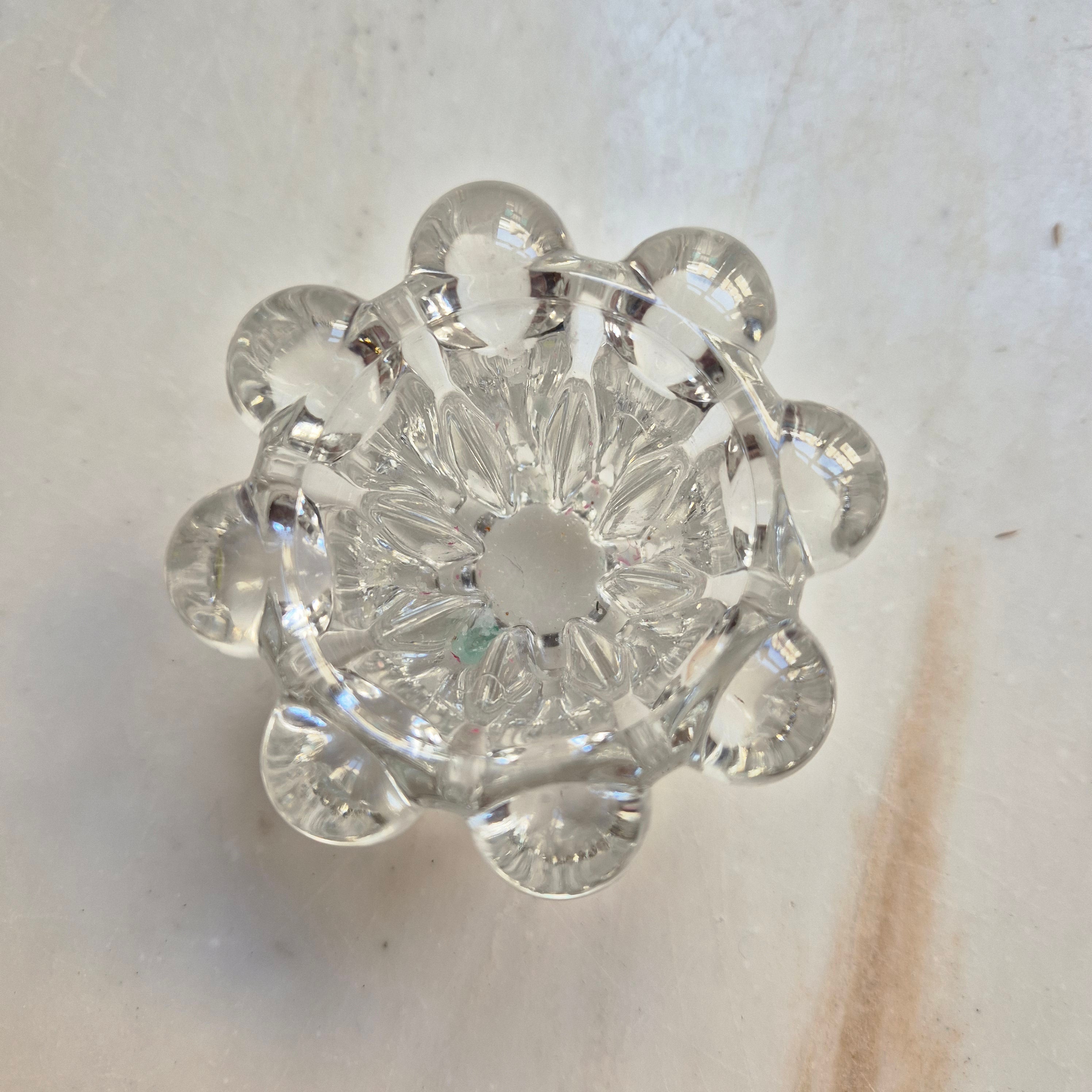 Vintage Bubble Kerzenständer Kerzenhalter Kristall oder Glas