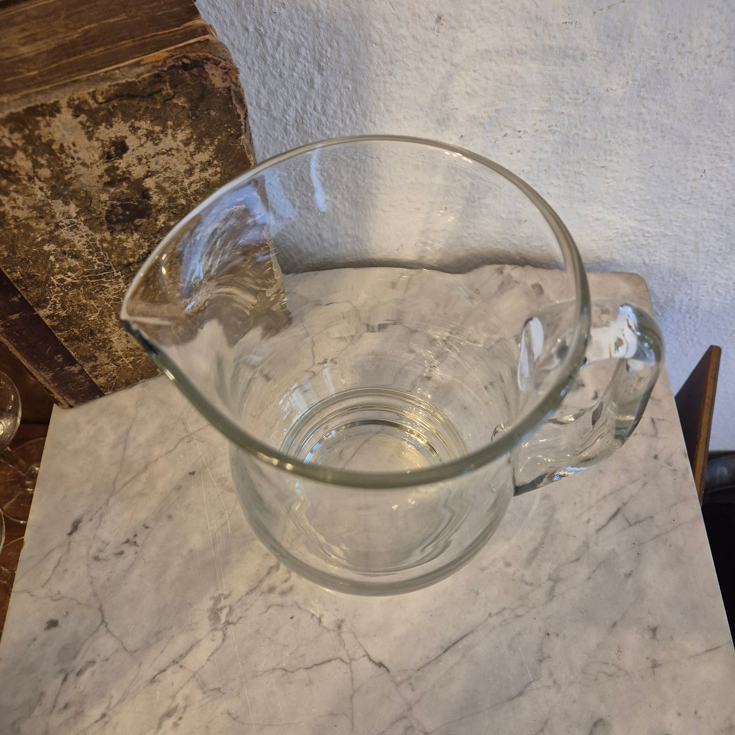 Vintage Glaskrug für Wasser oder Saft sehr stabil!
