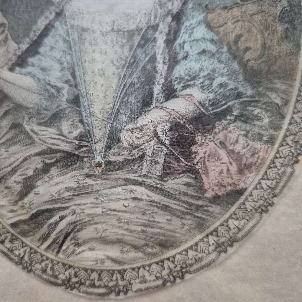 Antiker Farbstich „Madame Adélaïde de France“ – Radierung von G. Mercier (gerahmt)