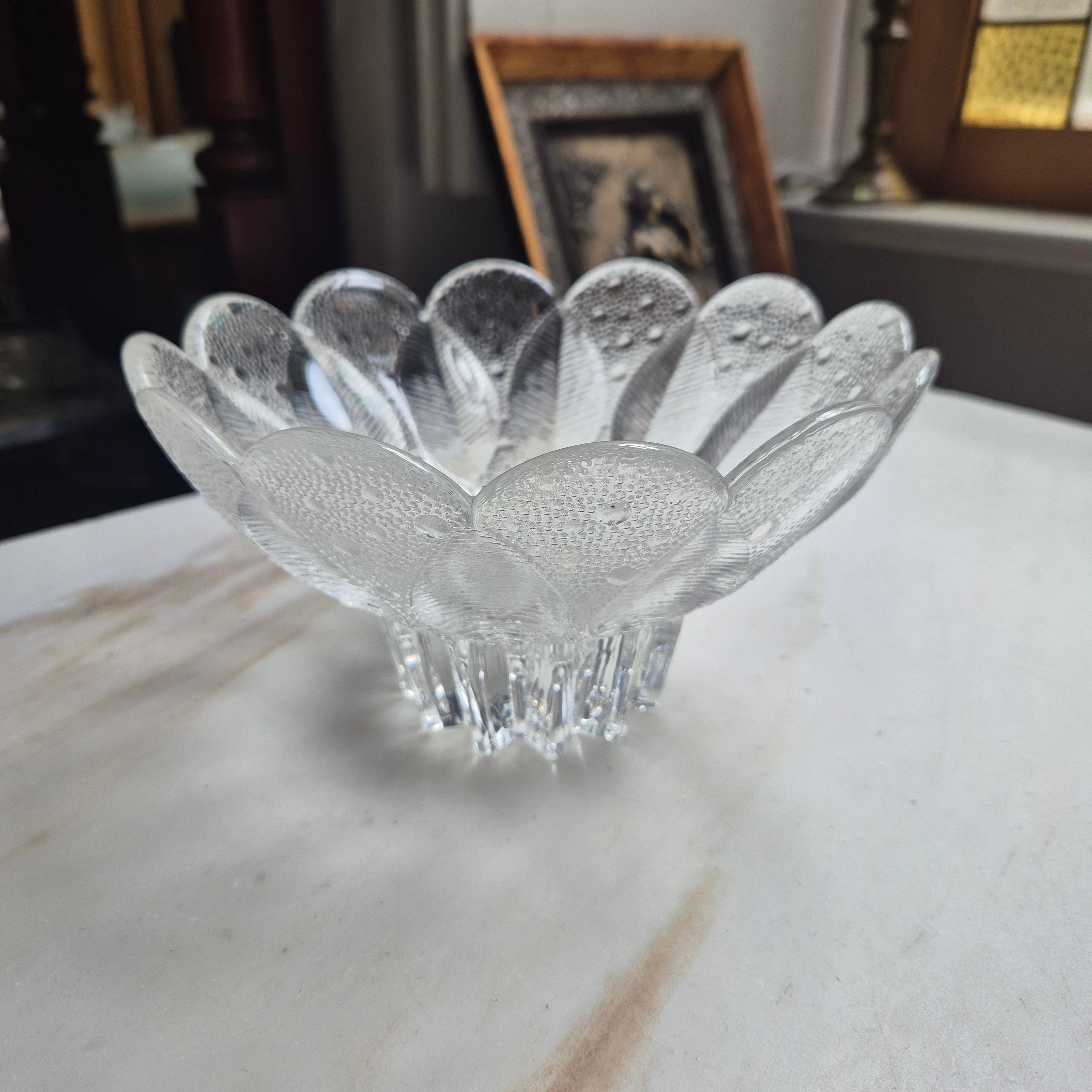 Vintage Lausitzer Glasschale - Medea Kristallschale