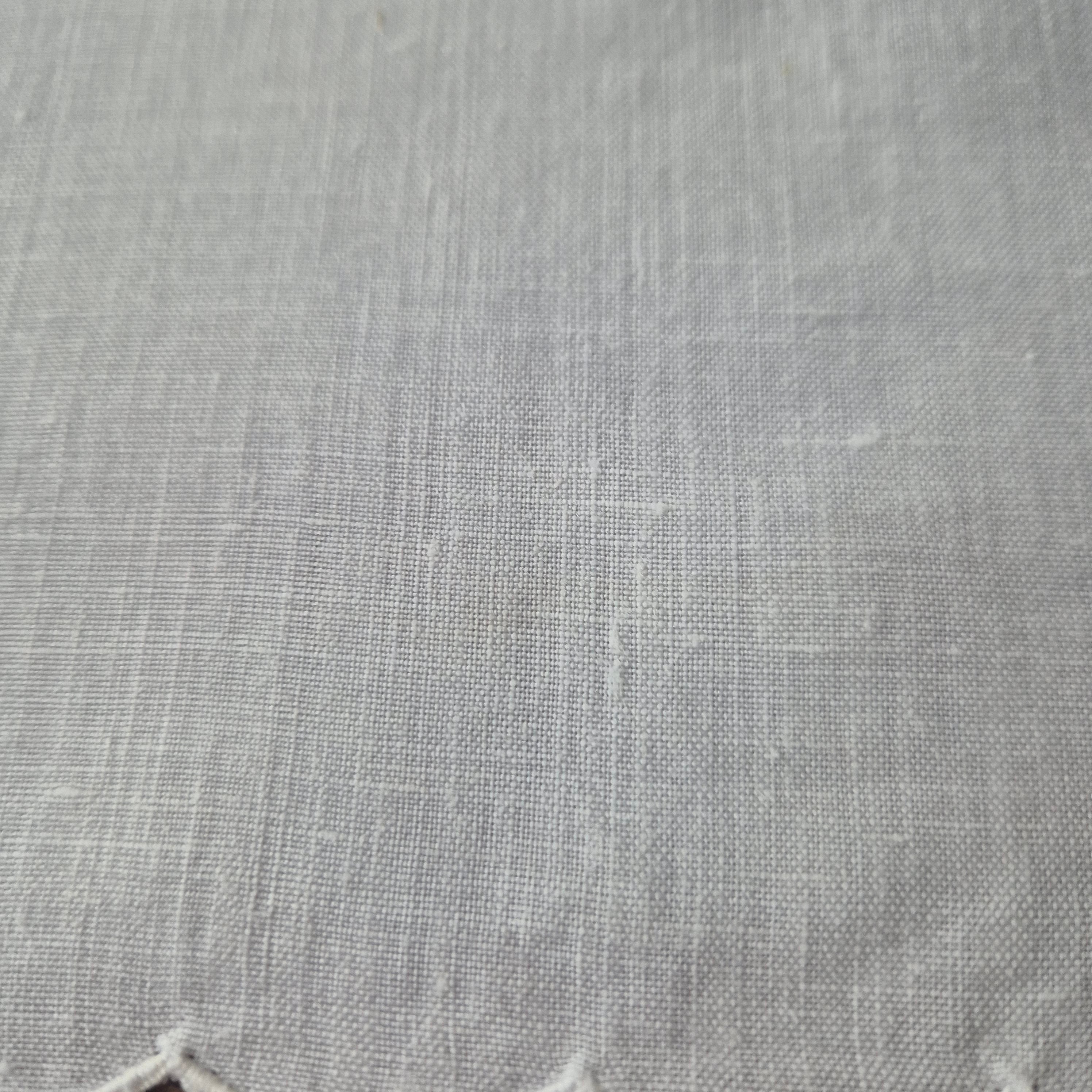 Antike Jugendstil Serviette/Mitteldecke weiß 44x40cm Baumwolle