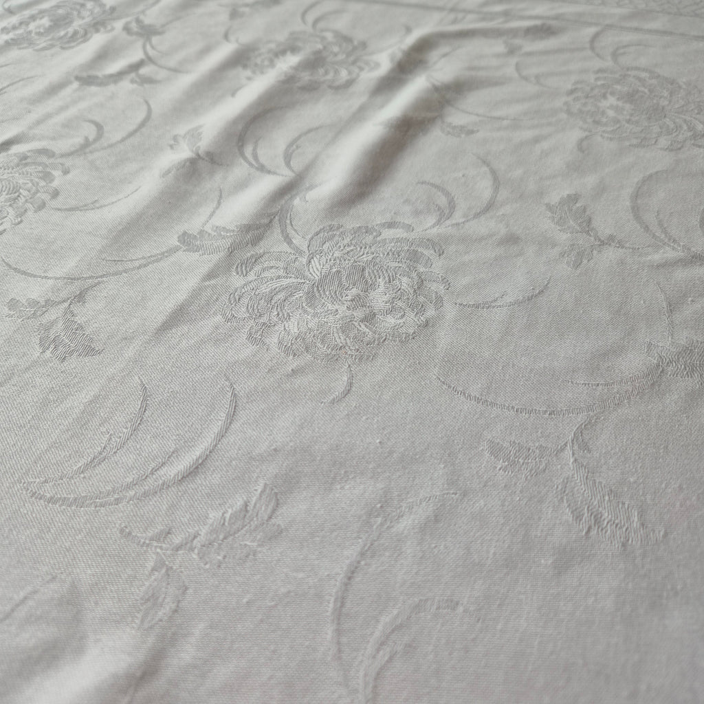 Vintage Tischdecke Damast weiß 95x160cm