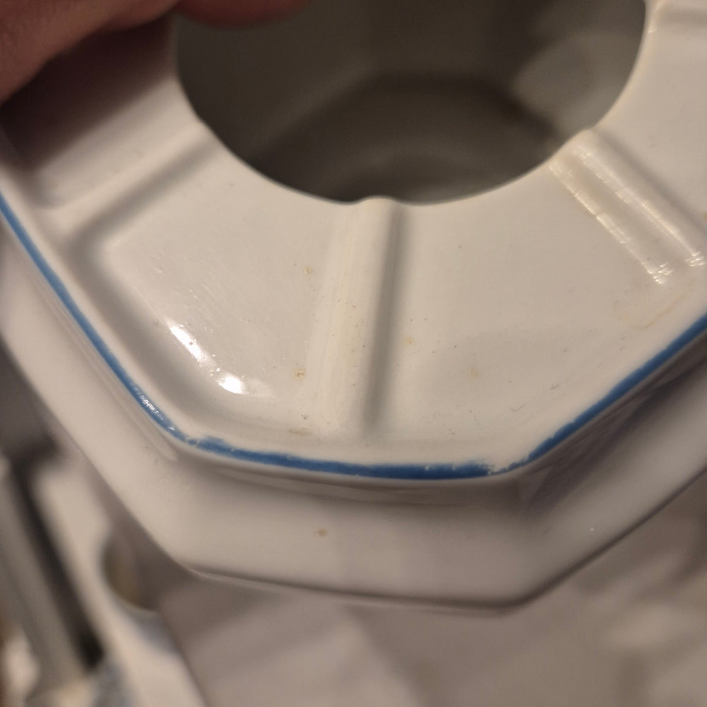 Vintage Stövchen von Seltmann Weiden weiß blau