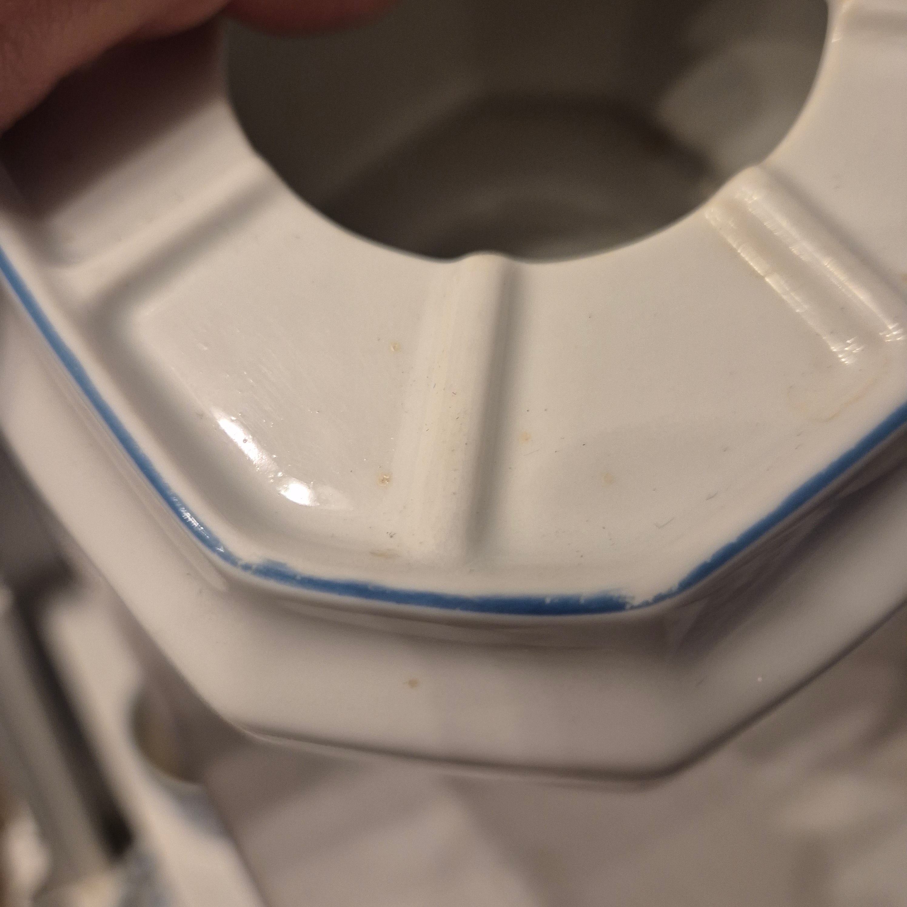 Vintage Stövchen von Seltmann Weiden weiß blau