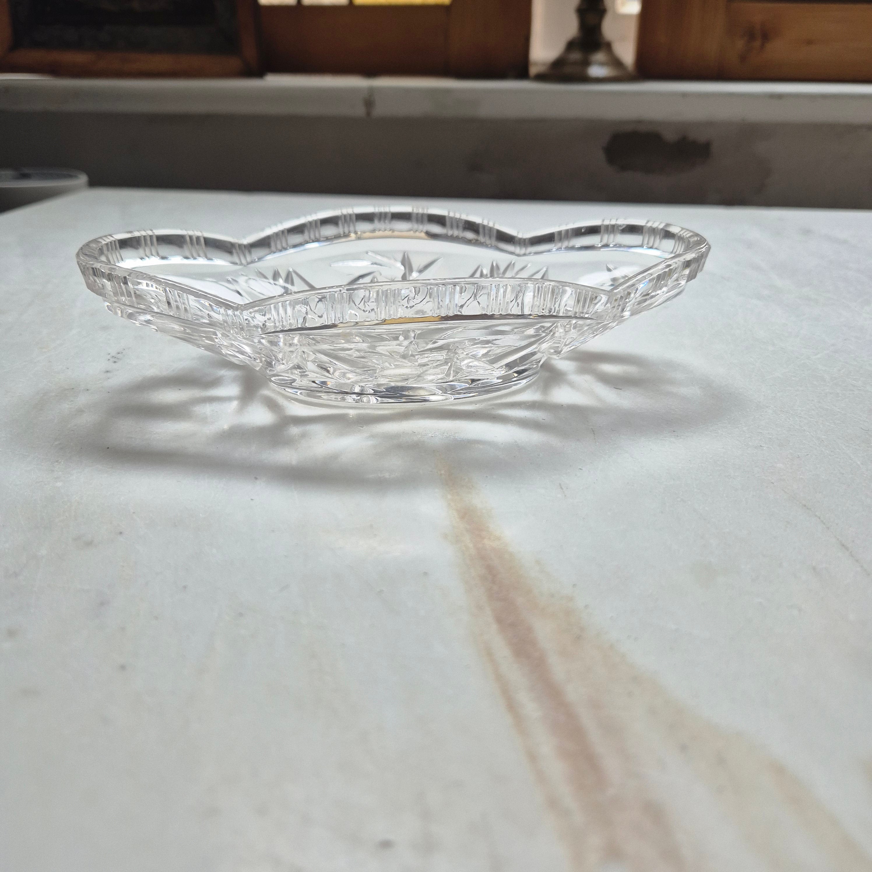 Vintage Bleikristall Schale Sternmotiv