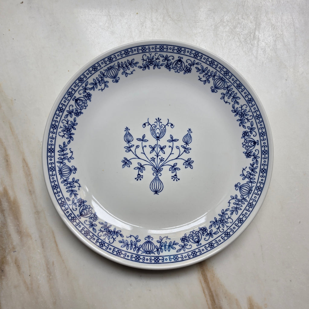 Vintage Kahla Porzellan-Teller - Klassisches Zwiebelmuster Blau-Weiß - Made in GDR / DDR