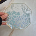 Art Deco Stil Lotus Schale Ringschale Vintage Glas