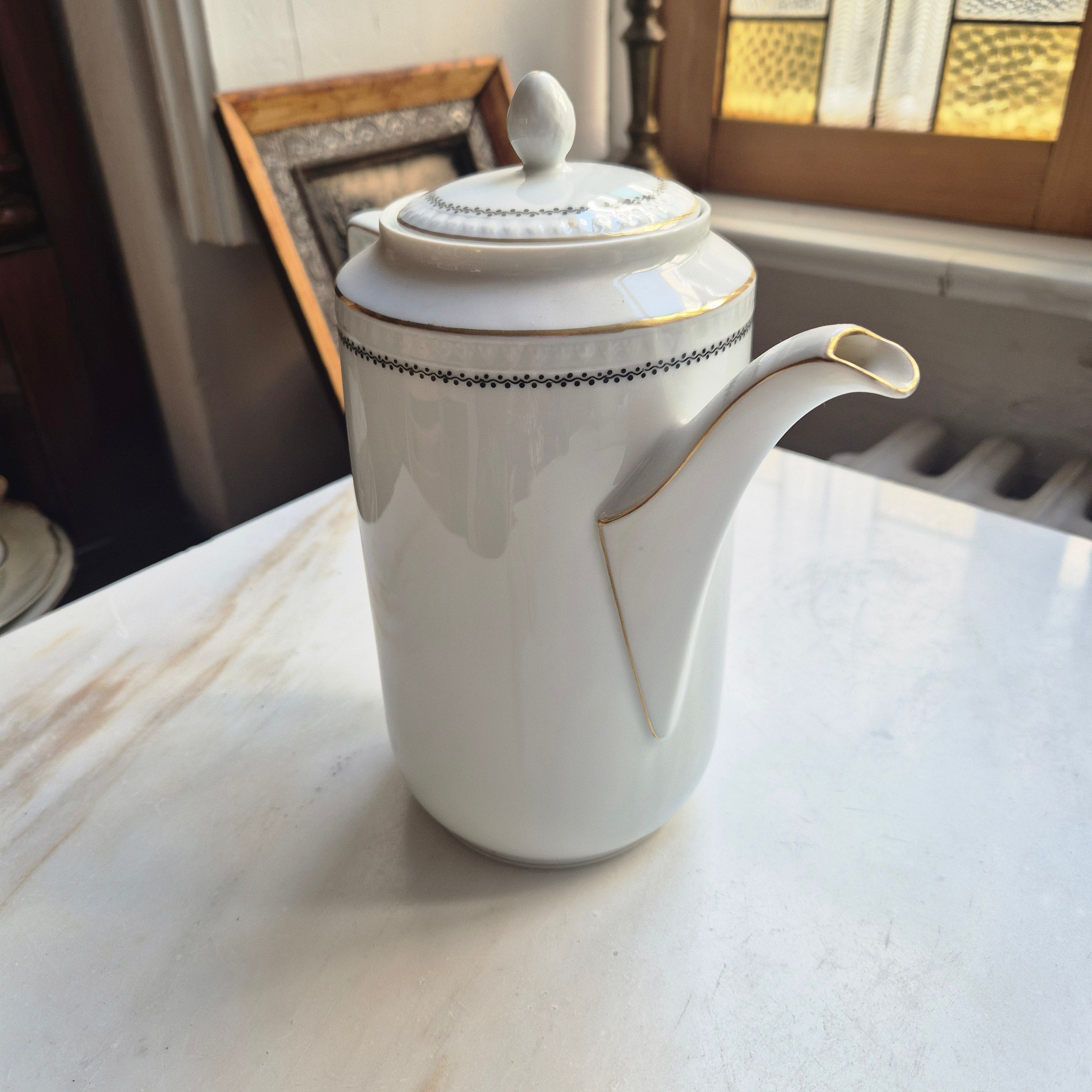 Silesia Kaffeekanne Porzellan - elegant & groß
