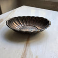 Antike muschelförmige silberfarbene Metall Schale Gebäckschale Reed & Barton Holiday zum polieren