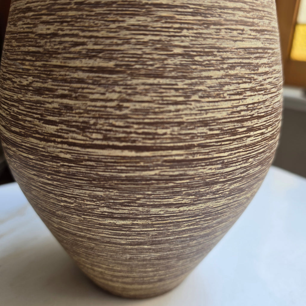Vintage Keramikvase in warmen Erdtönen - Handarbeit Signiert