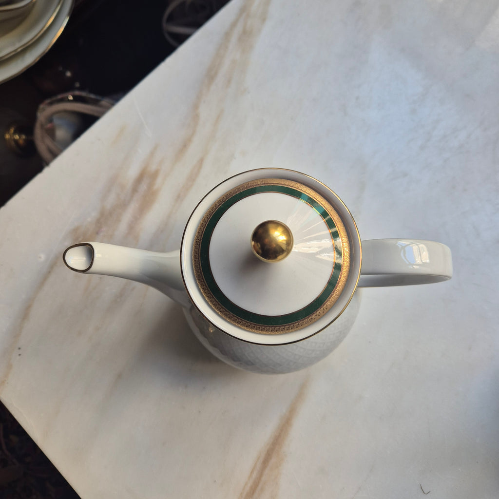 Seltmann Weiden "Annabell" - Porzellan Kaffeekanne oder Mokkakanne - mit Goldaktzenten