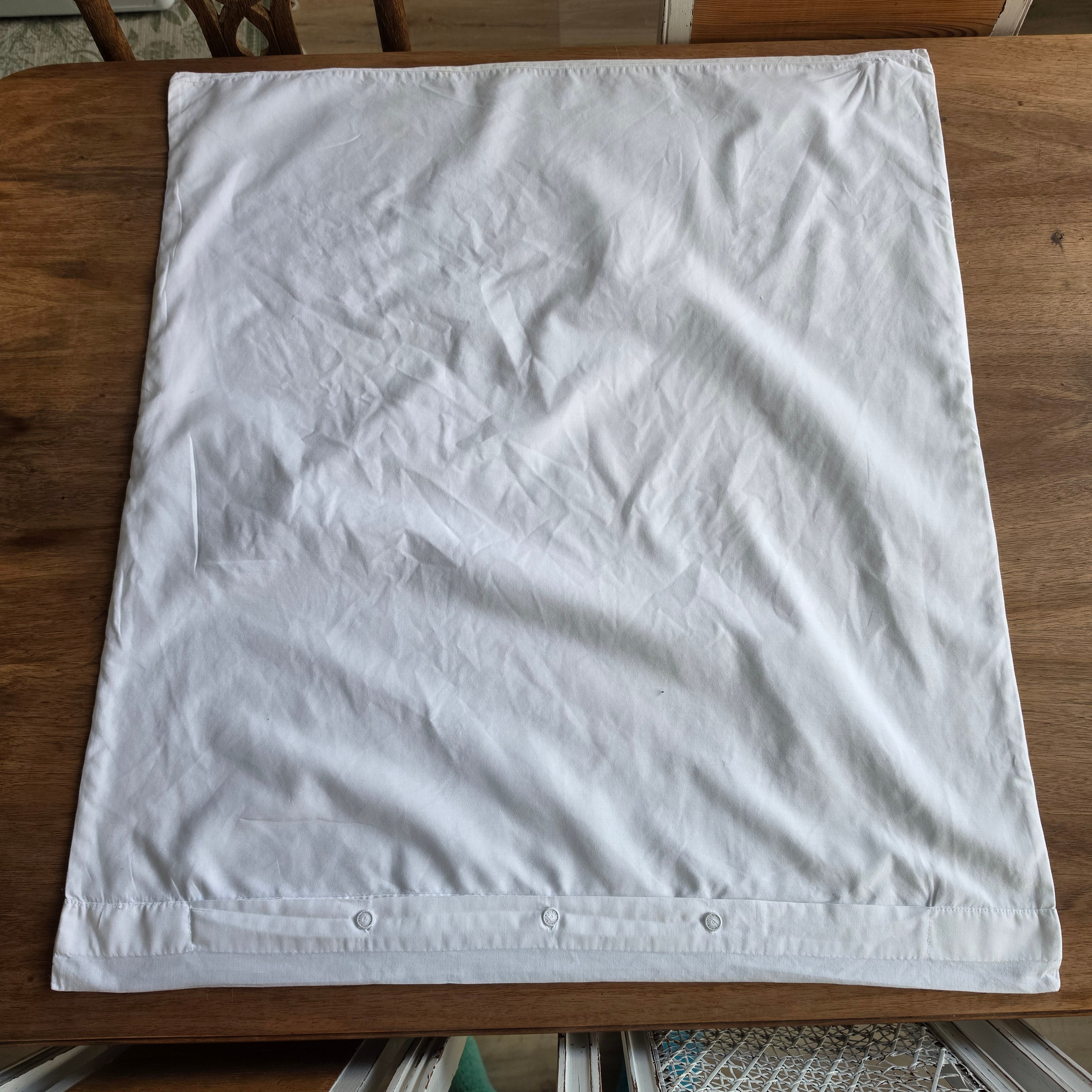 Antiker Paradekissen-Bezug mit Lochstickerei – Um 1900 - 70x80cm Baumwolle (unperfekt)