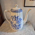 Antike Kaffeekanne Echt Tuppack China Blau Tiefenfurt Blau Weiß