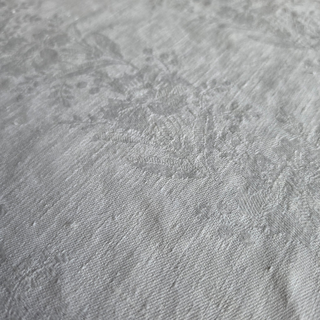 Antikes Geschirrtuch – Handgewebte Aussteuer- 48x110cm - Stockflecken
