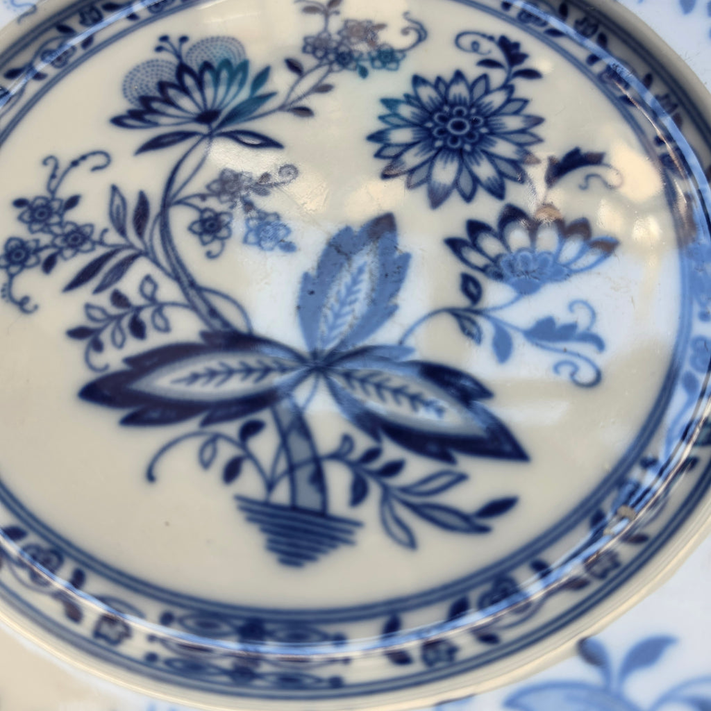 Vintage Tirschenreuth Bavaria Teller "Zwiebelmuster" – Echt Cobalt, Unterglasur