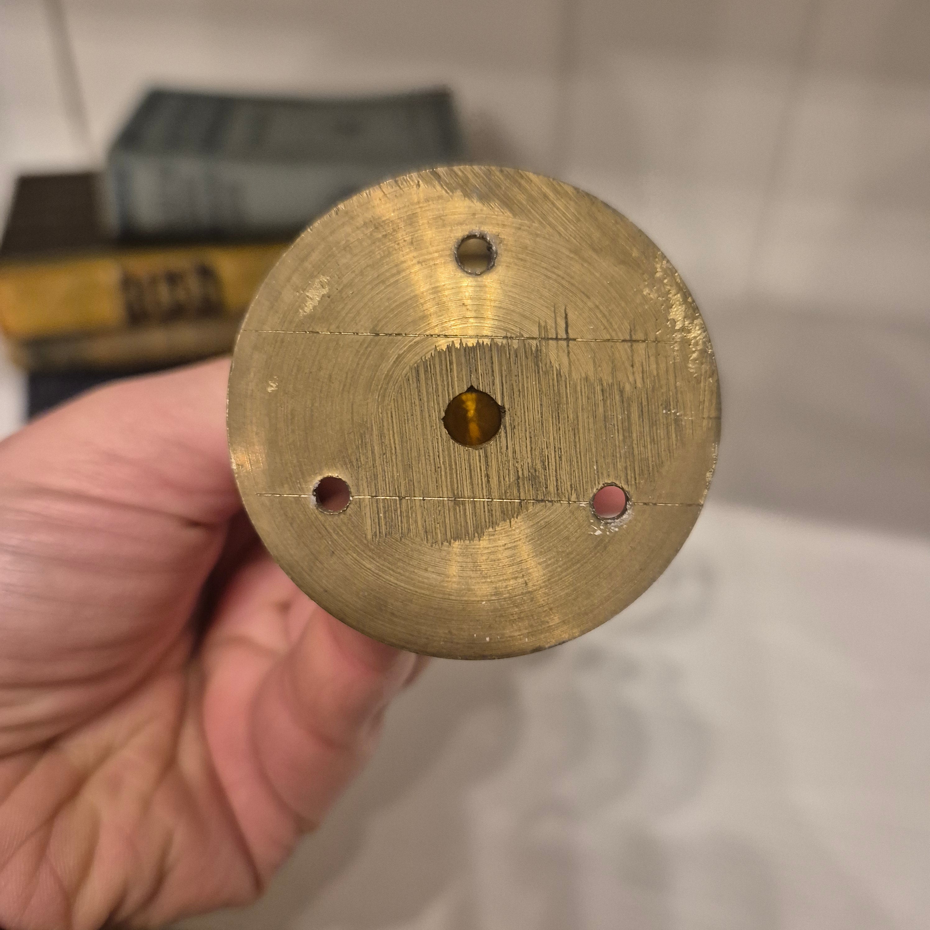 Vintage Sonnenuhr Kardanständer Messing für einen Schiffskompass