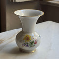 Vintage Weimar Porzellan Vase „Christa“ – Kleine Blumenvase mit Goldrand & Wildblumen-Dekor | Made in Germany