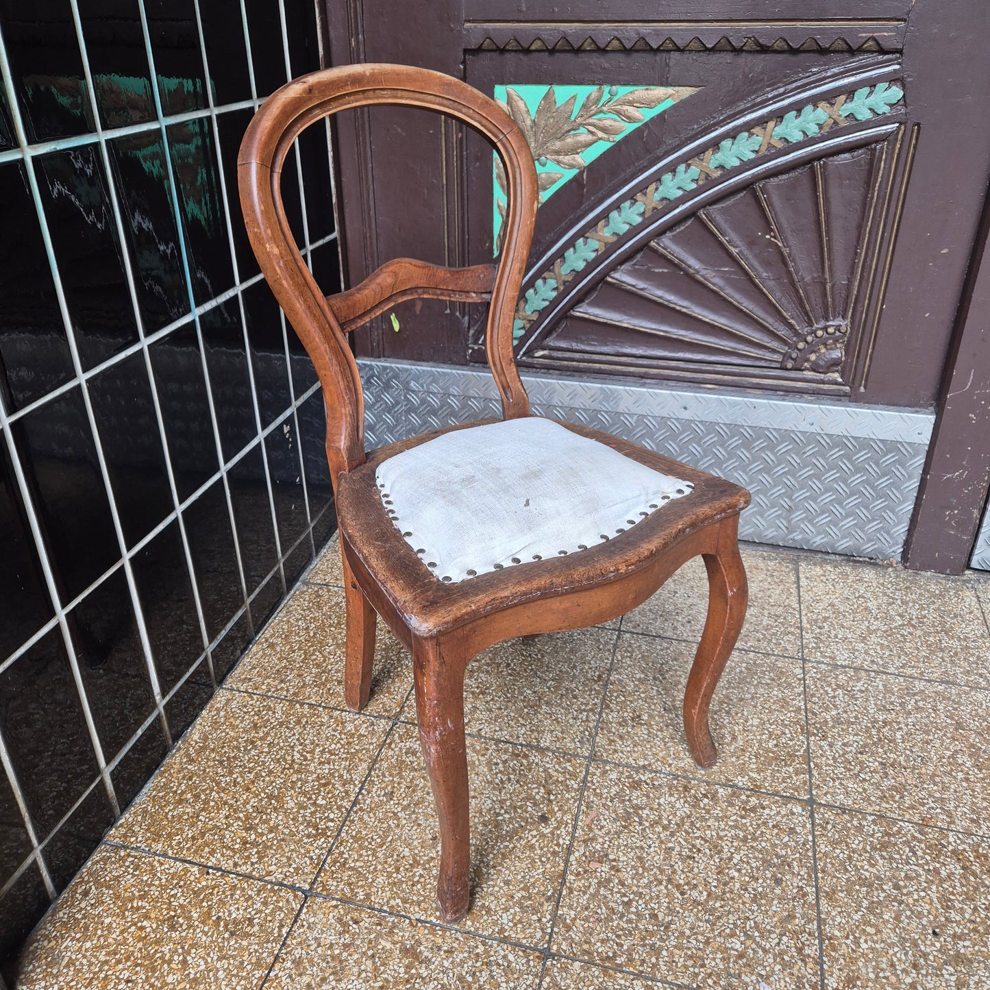 Antiker Stuhl Chippendale Eichenholz