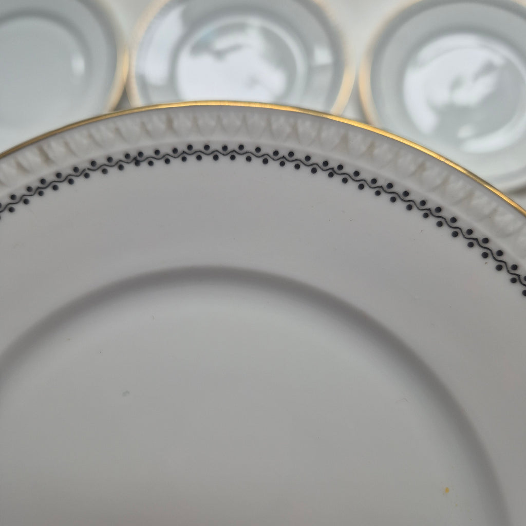 9x Vintage Kuchenteller - Frühstücksteller -  Silesia Porzellan