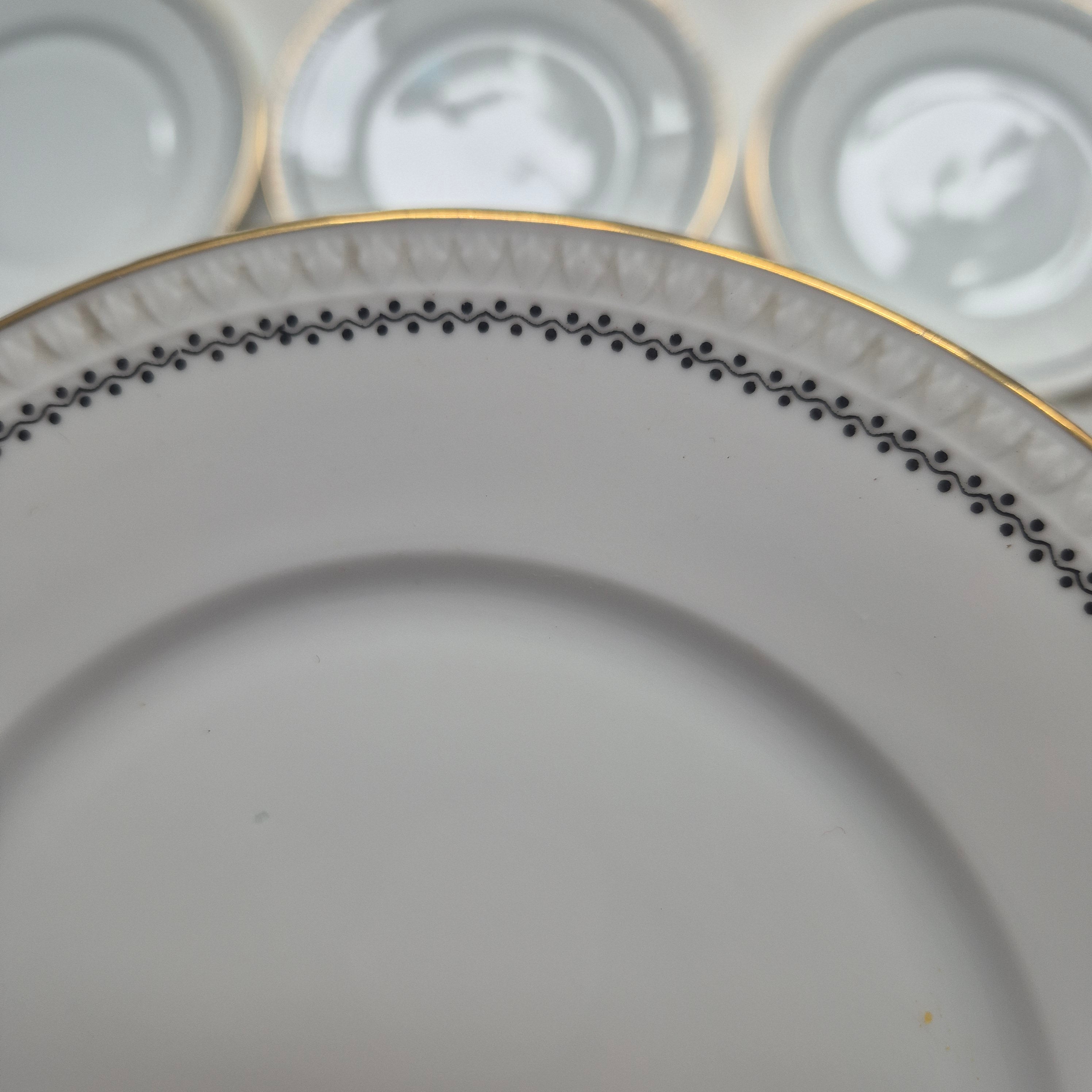 9x Vintage Kuchenteller - Frühstücksteller -  Silesia Porzellan
