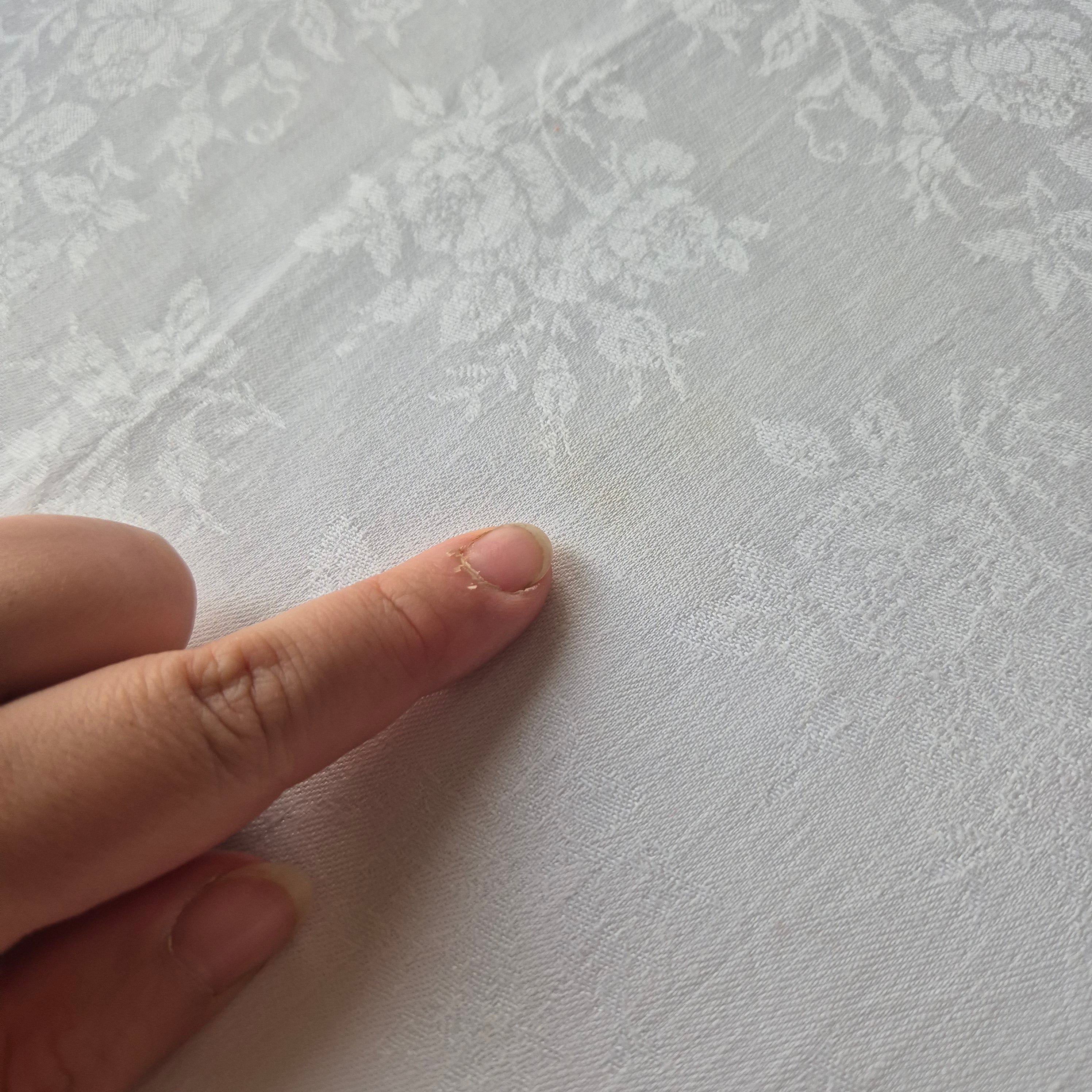 Antike Jugendstil Serviette / Mitteldecke mit Monogramm C.A