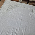 Antiker großer Kissenbezug Baumwolle 85x96cm weiß Monogramm A.H.