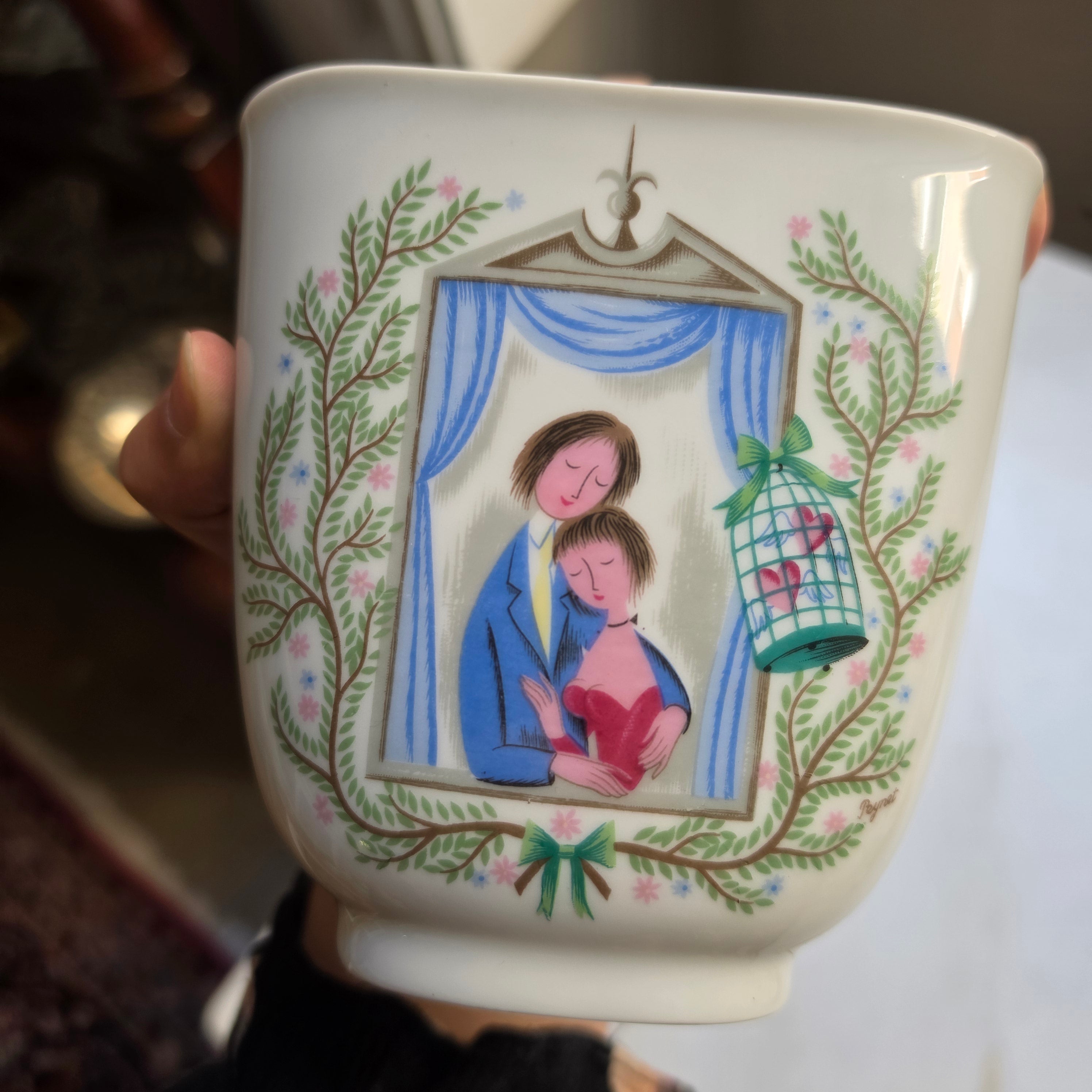 Vintage Rosenthal Porzellan Vase „Les Amoureux“ – Raymond Peynet Design