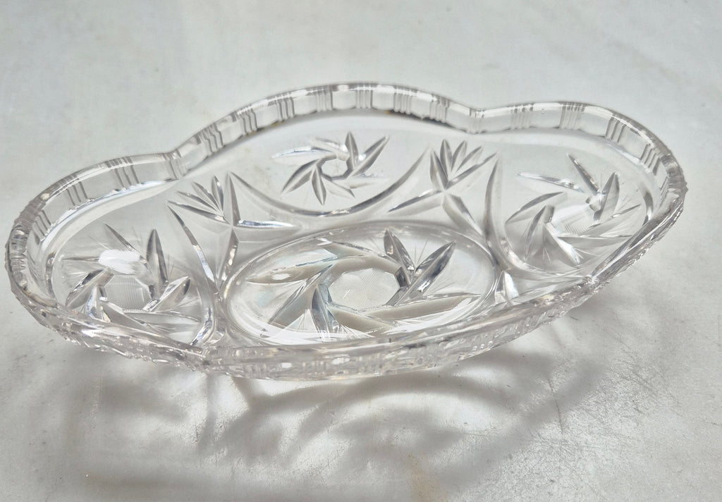 Vintage Bleikristall Schale Sternmotiv