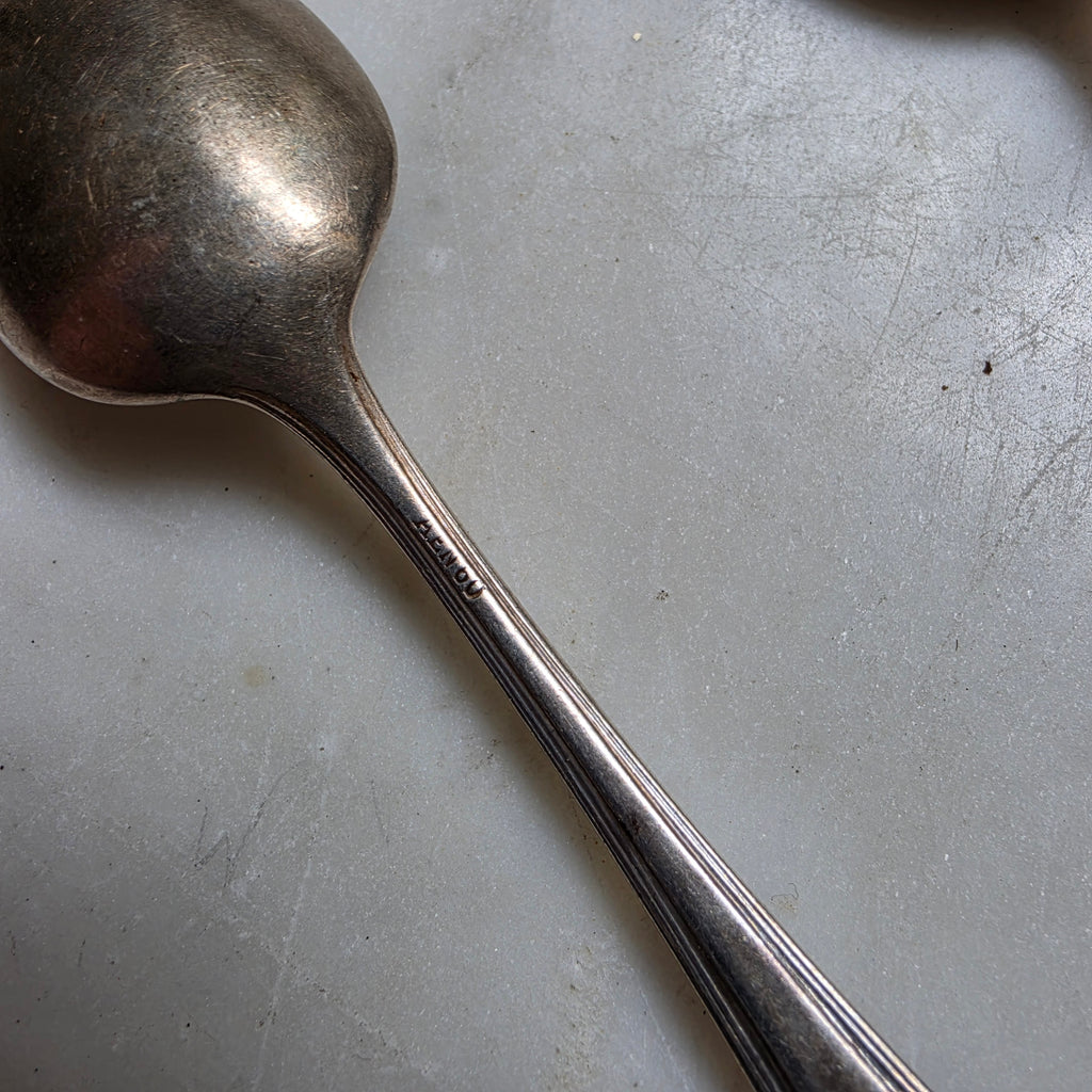 6x Jugendstil Teelöffel versilbert 60er Auflage