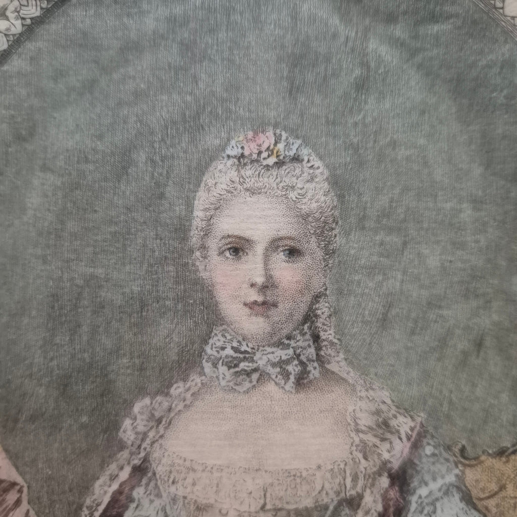 Antiker Farbstich „Madame Adélaïde de France“ – Radierung von G. Mercier (gerahmt)