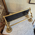 Antikes Messing Badregal unterm Spiegel Ablage Badablage Spiegelablage schwarz gold
