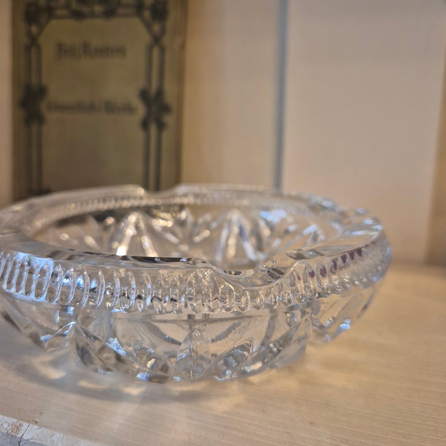 Vintage Bleikristall Aschenbecher mit Sternmotiv
