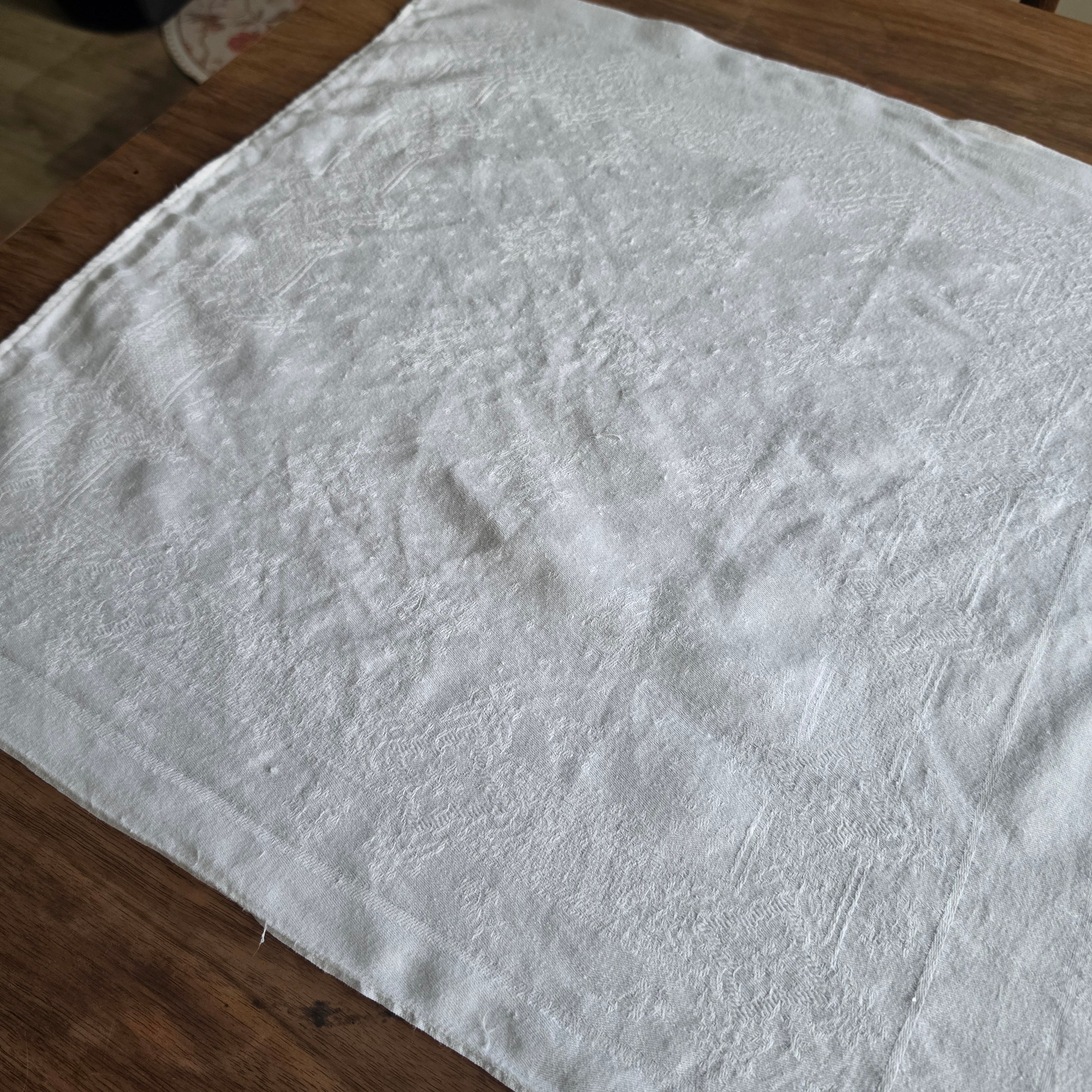 Antiker Baumwolle Tischläufer - Damast-Geschirrtuch im Perser-Design – 58x108cm