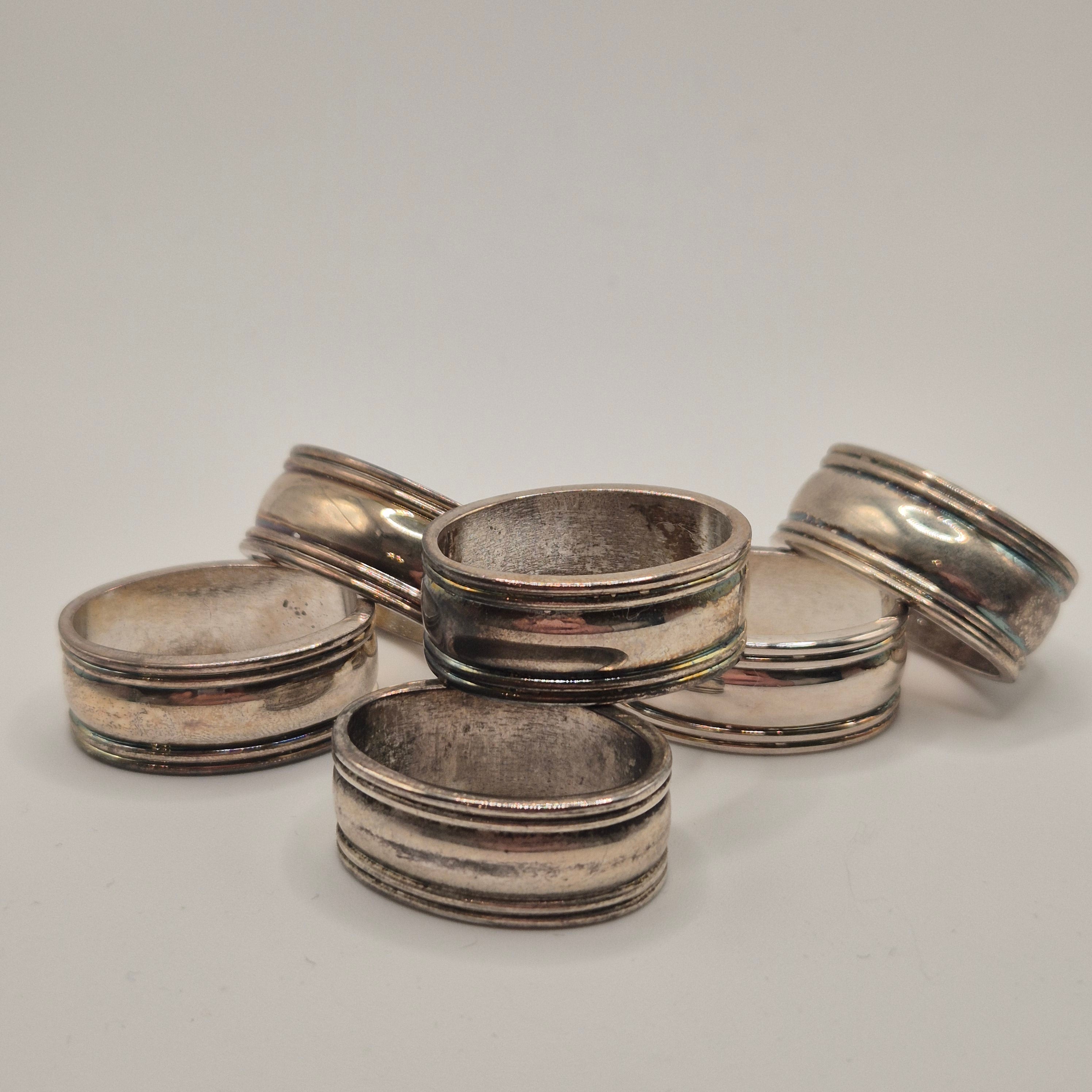 6x Luxus Serviettenringe – Strahlendes Silber