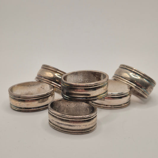 6x Luxus Serviettenringe – Strahlendes Silber