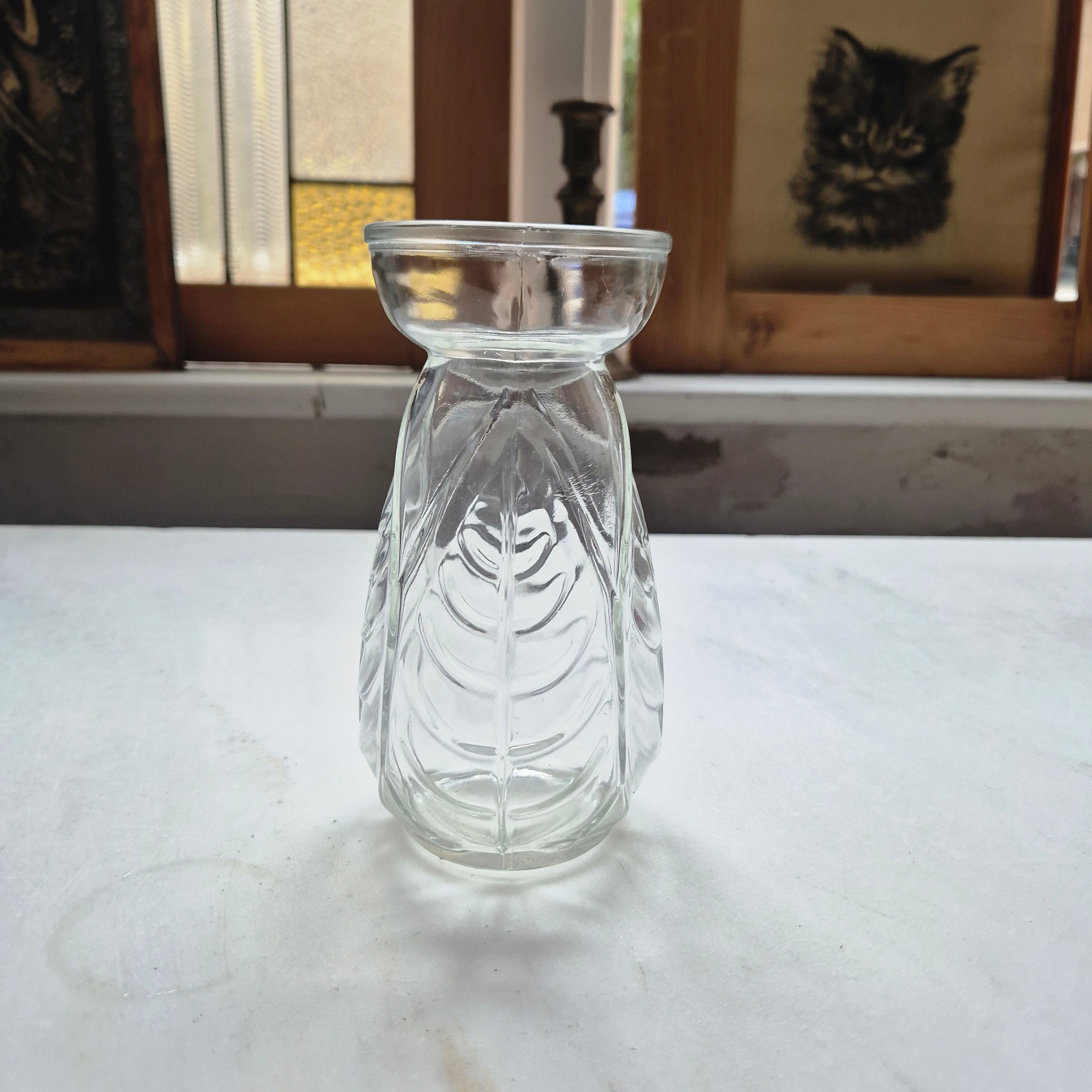 Vintage  Hyazinthenvase - Hyazinthenglas Vase - Pressglas