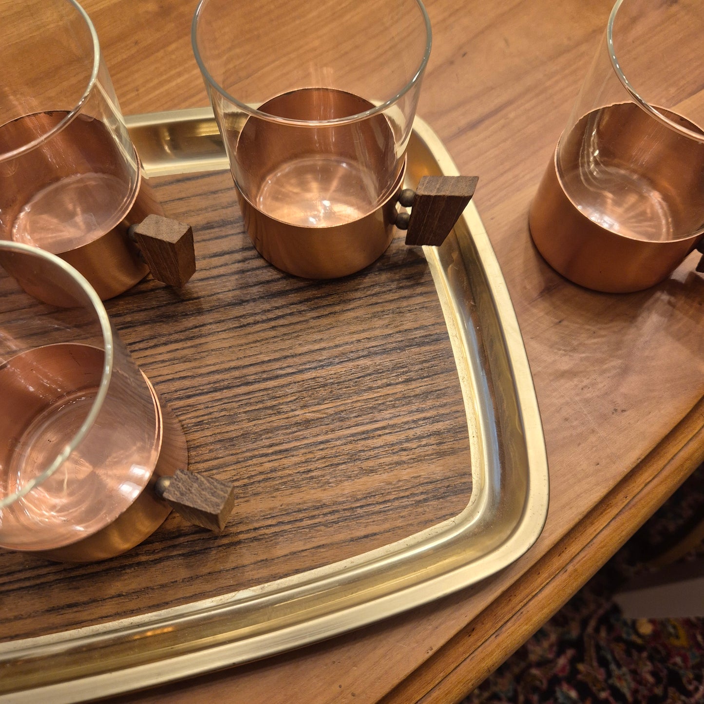 Vintage Teegläser 60er Jahre Schott&Gen 6xStück mit Tablet