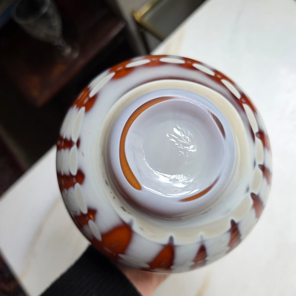 Vintage Kunstglas Henkelvase – FS Prokuplje – Jugoslawien 70er Jahre