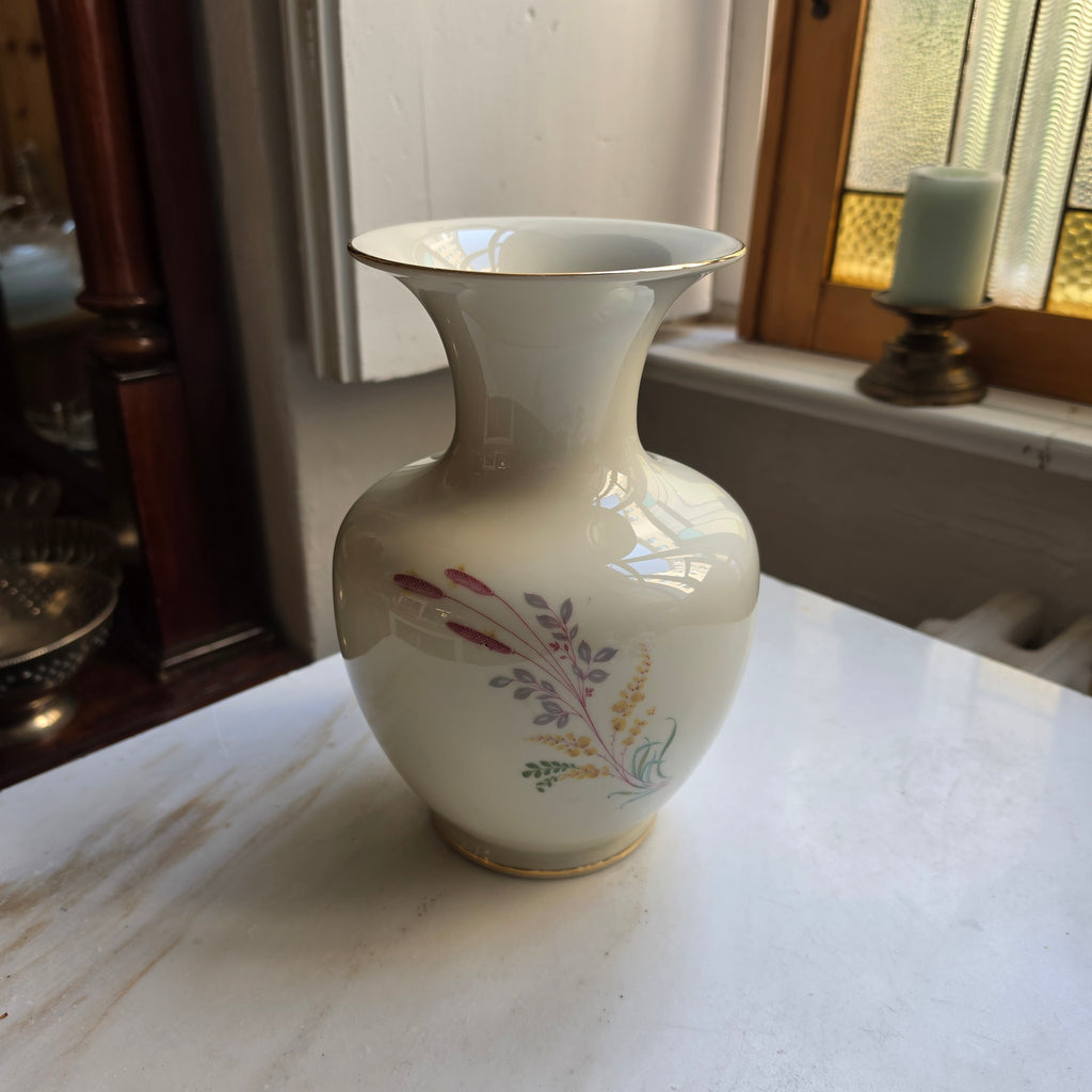 Vintage Porzellanvase Alka Bavaria – Zartes Blumendekor mit Goldrand