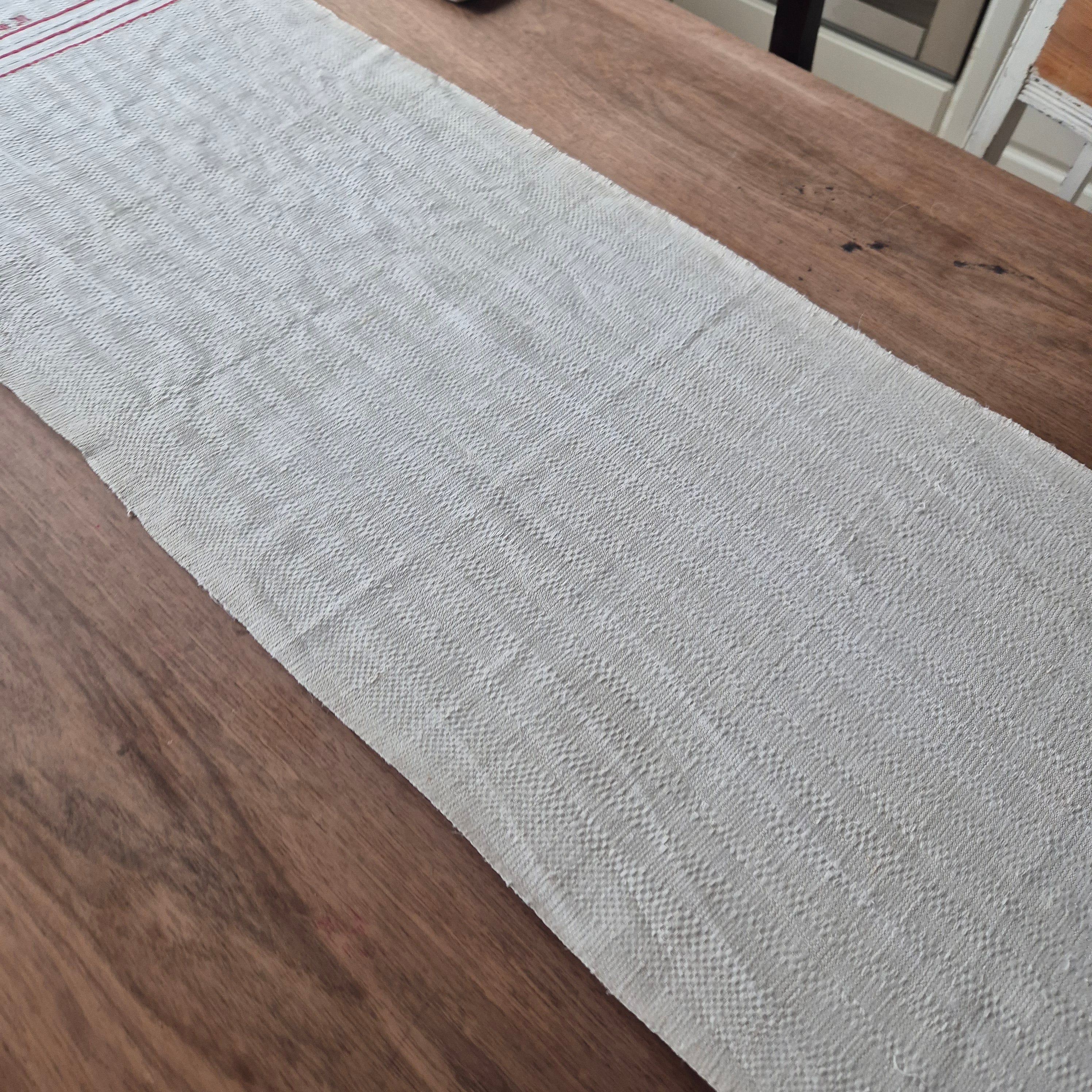 2x Antike Jugendstil Küchen-& Geschirrtücher Leinen cremeweiß Monogramm E.D. 🤍